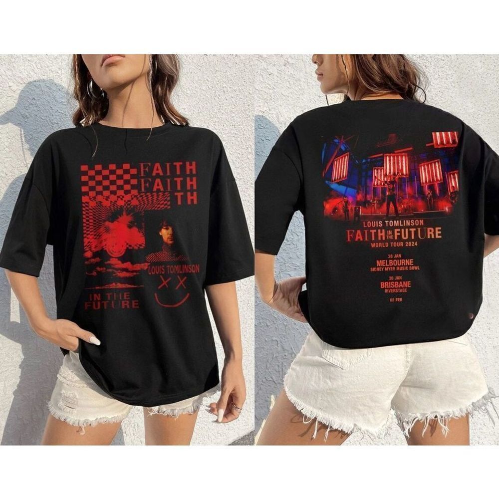 Louis Tomlinson Faith In The Future Tour 2 Sided Unisex T-Shirt
